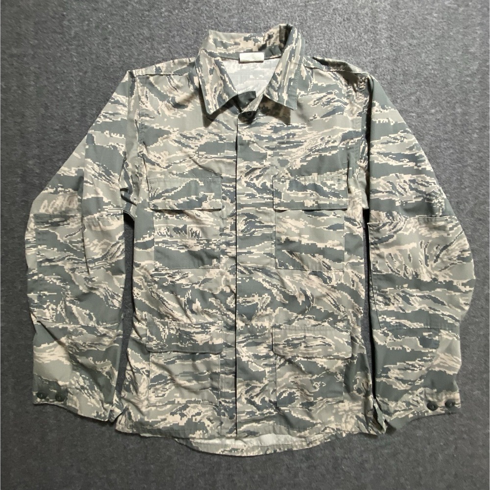 US Air Force Tiger Stripe Camo Utility Coat Shirt Regular USMI Size L